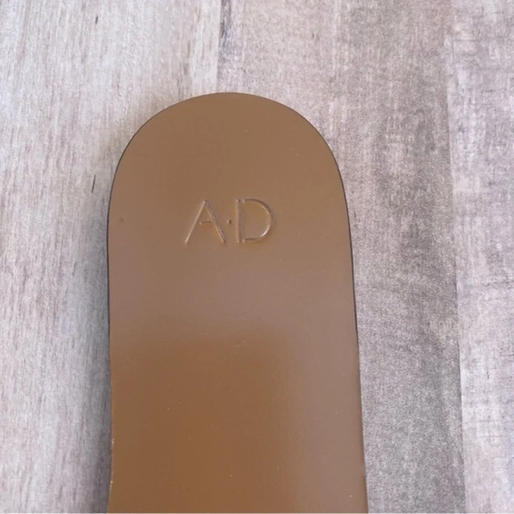 AD & DAUGHTERS brown slip on flat sandals sz 8